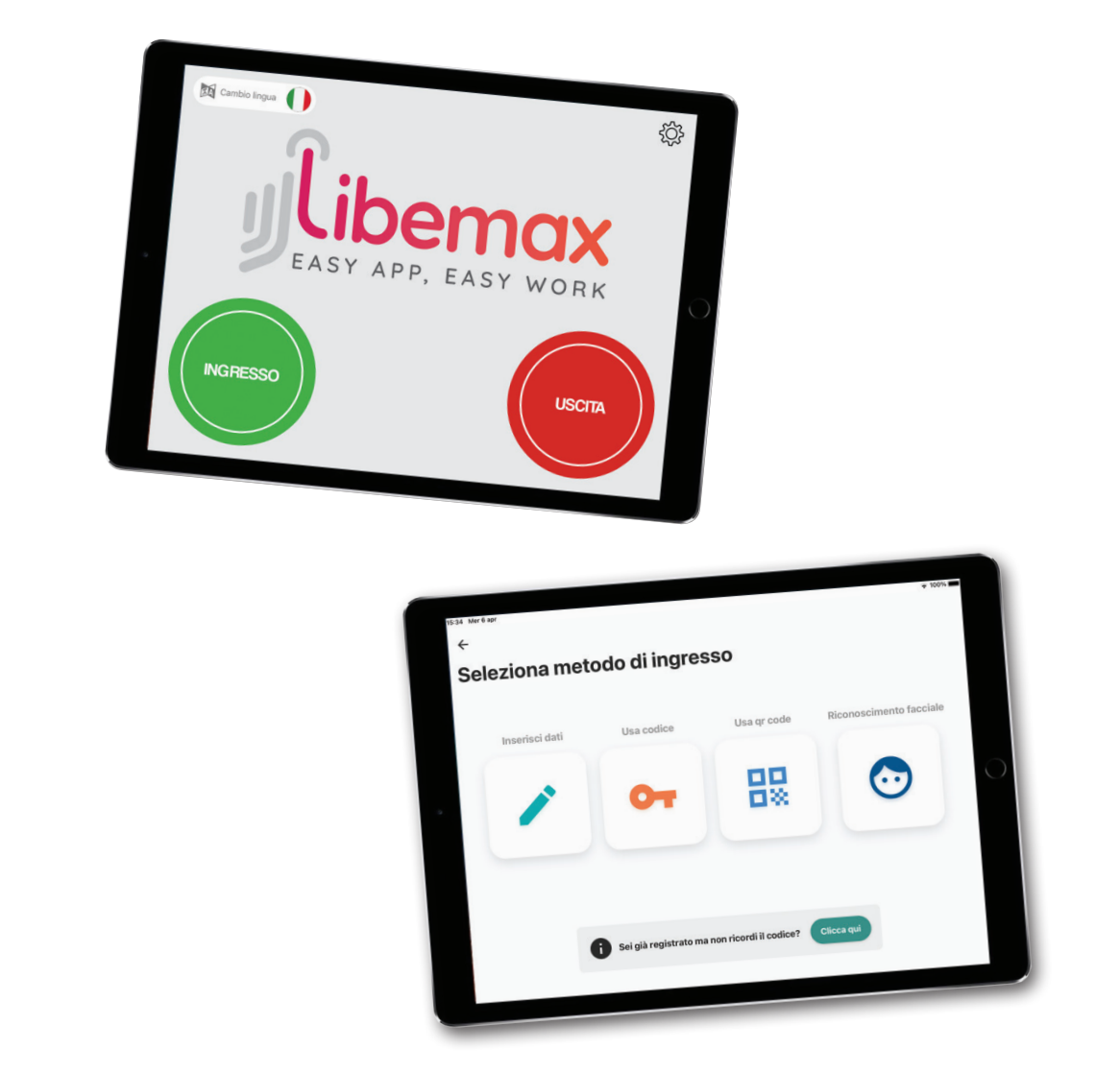 screenshot of App Registro Visitatori